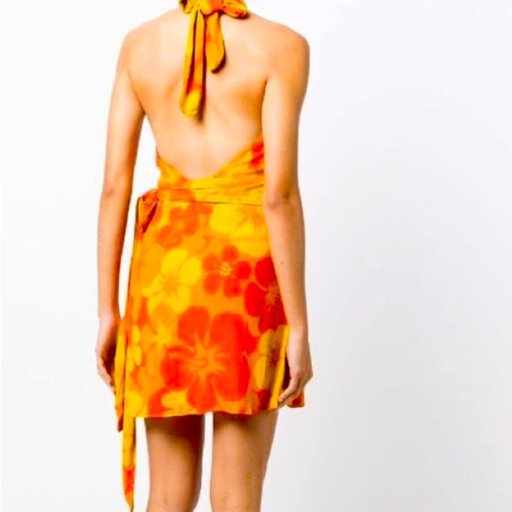 NWT Faithfull the Brand Odette Surfs Up Halter floral print mini dress XS 2 - Picture 4 of 7
